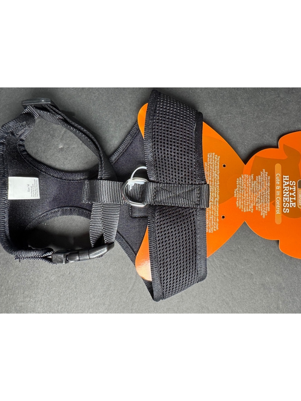 New Martiz Black Medium Pet Harness with Adjustable Buckle and D-Ring